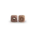 Natural beech wood bead with engraved letter Q for DIY baby pacifier chains - Letter Q