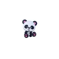 Perle de dentition en silicone en forme de panda mignon, noir et blanc avec détails roses - Petit Panda Rose