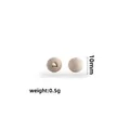 Two 10mm natural wooden beads with 3mm holes for DIY jewelry making and teether toys - 10mm