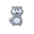 Perle de dentition koala en silicone gris pour colliers de bébé et loisirs créatifs DIY - Raton Laveur Gris