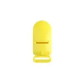 DIY bright yellow plastic pacifier clip for baby accessories with secure round edge design - Yellow
