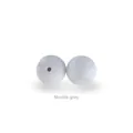 15mm Marble Grey silicone beads for DIY teething bracelets and pacifier clips - Marble Gray
