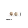 Natural 14mm wooden beads for DIY baby teething toys and jewelry making with 4mm hole - 14mm