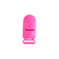 Rose pink plastic pacifier clip for baby DIY accessories with durable flat hole design - Rose Red