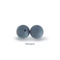 DIY dark gray 15mm round silicone beads for baby teether necklaces and craft projects - Dark Gray