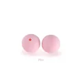 Pink 15mm silicone round beads for DIY baby teething necklaces and pacifier clips - Pink
