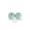 DIY light green 15mm silicone round beads for baby teething necklaces and jewelry making - Light Green