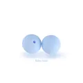 15mm baby blue silicone bead for DIY teething bracelets and pacifier chains - Light Blue