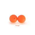 Orange 15mm matte silicone beads for DIY teething bracelets and pacifier clips - Orange