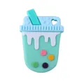Breloque en silicone thé aux perles vert menthe avec perles colorées pour bijoux DIY - Glace Vert
