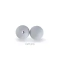 Light gray 15mm silicone beads with center hole for DIY baby teething pacifier chains - Light Gray