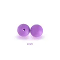 15mm purple silicone beads for DIY pacifier clips and teething bracelets - Dark Purple