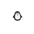 Perle en silicone de qualité alimentaire motif pingouin pour accessoires de dentition DIY - Pingouin Noir