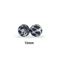 15 mm Silikonperlen mit Kuhmuster für DIY-Schnullerketten und Schmuckherstellung - Kuh