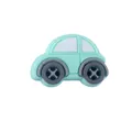 Charm de voiture en silicone vert menthe pour chaussures DIY avec roues grises et blancs - Voiture Vert Clair