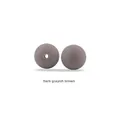 15mm round silicone bead in dark grayish brown for DIY teething jewelry making - Dark Taupe