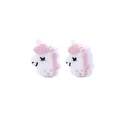 Perles licorne en silicone blanc avec crinière rose et détails d'étoiles DIY - Licorne Rose