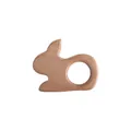 Natural beech wood teething toy in a cute rabbit shape for infants and babies - Rabbit Style