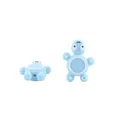 Perles tortue en silicone bleu ciel pour colliers de dentition et bijoux DIY - Tortue Bleu