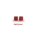 Perle octogonale en silicone marron clair 14mm pour attache-tétine et bijoux de dentition - 14mm / Café Clair