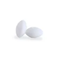 DIY silicone abacus beads in white for baby teething necklaces and pacifier chains - White