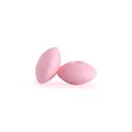 Pastel pink abacus-shaped silicone spacer bead with matte finish for DIY baby teething jewelry - Pink