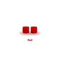 Deux perles en silicone rouge 14mm pour attaches-tétines DIY et bijoux de dentition - 14mm / Rouge