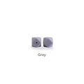 Perles octogonales en silicone gris 14mm pour attaches-tétines et bijoux de dentition - 14mm / Gris