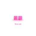 Perles en silicone octogonales rose rouge 14mm pour attaches-tétines et bijoux DIY - 14mm / Rouge Rose