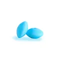 Sky blue abacus-shaped silicone beads for DIY baby pacifier clips and teething jewelry - Blue