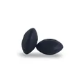 Pair of black silicone abacus spacer beads with holes for DIY baby teething necklaces - Black