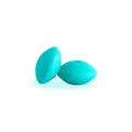Turquoise silicone abacus beads for DIY baby pacifier chains and necklaces - Lake Blue