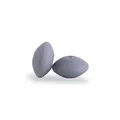 Flat round gray silicone abacus beads for DIY baby pacifier clips and necklaces - Gray