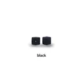 Deux perles en silicone noir de 14mm à facettes pour attaches-tétines et bijoux DIY - 14mm / Noir