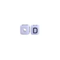 Witte 10mm plastic alfabet kralen met letter D voor DIY baby speenkettingen en bijtringen - Letter D