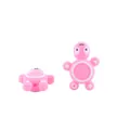 Perles tortue en silicone rose de qualité alimentaire pour bijoux de dentition - Tortue Rose