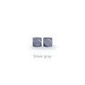 Perle de dentition octogonale en silicone gris argent de 14mm pour bijoux DIY créatifs - 14mm / Gris Argent