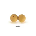 Cuentas de silicona amarillo mostaza de 12mm mate para manualidades de mordedores bebé - Cuentas redondas / Amarillo jengibre