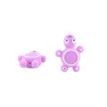 Perles koala en silicone rose pour anneaux de dentition et bijoux bébé DIY - Tortue Violet