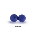 Cuenta de silicona azul real de 12mm para chupeteros y collares de dentición DIY - Cuentas redondas / Azul Zafiro
