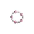 Baby Schnullerkette mit rosa Terrazzo- und Perlensilikonperlen und glitzernden Ringen - Armband / Rosa