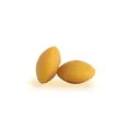 Flat orange silicone abacus beads for DIY baby pacifier clips and teething jewelry - Turmeric