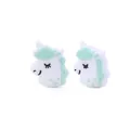 Perles licorne en silicone blanc et vert menthe pour la dentition des bébés - Licorne Vert