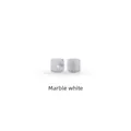 Perles cubes en silicone blanc marbré 14mm pour attaches-tétines DIY et bijoux pour bébés - 14mm / Blanc Marbre