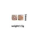 Natural beech wood 14mm octagonal faceted beads for DIY teething toys and jewelry - 14mm