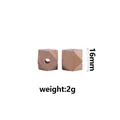 Natural beech wood octagonal beads 16mm for DIY teething jewelry and pacifier clips - 16mm