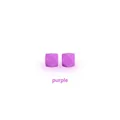 Deux perles en silicone géométriques violettes de 14mm pour attaches-tétines DIY - 14mm / Violet foncé