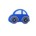 Charme de voiture en silicone bleu pour sabots, accessoire DIY pour perles de dentition - Voiture Bleu Roi