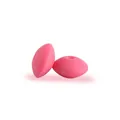 Pink flat round silicone abacus beads for DIY baby pacifier clips and necklaces - Deep Pink