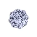White cube beads with black letter J for DIY pacifier clips and handmade jewelry - Letter J
